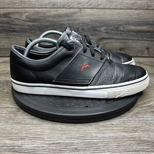 Puma Shoes Men’s Size 9.5 Shoes El Ace Perforated Leather Black Sneakers